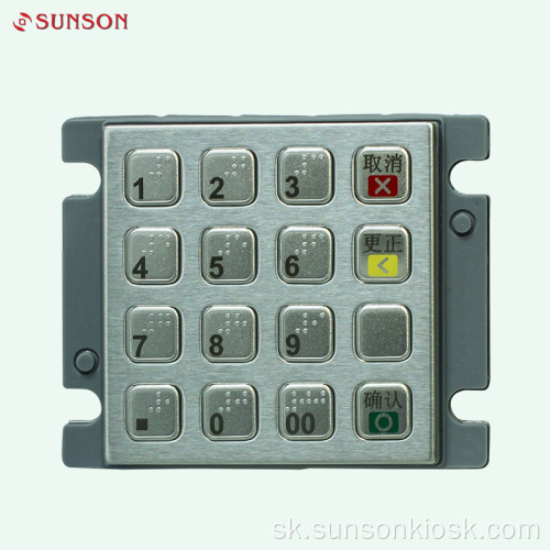 Podložka PIN pre povrchový kartáčovaný šifrovanie pre platobný kiosk